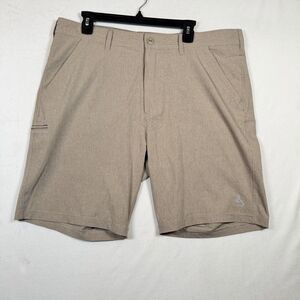 Hook & Tackle Hi Tide Shorts Mens 38 Tan Fishing Hybrid Performance Stretch